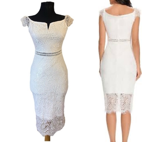 Allandwell Lace Embroidered Cap Sleeve Dress Size Small - Picture 2 of 12